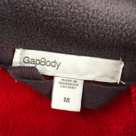 GapBody Red Fleece Jacket M - Picture 7 of 7
